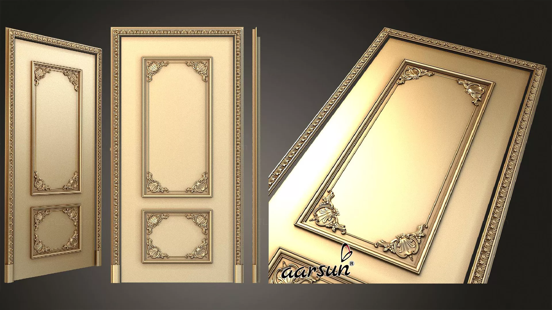 Carved CNC Door view 3