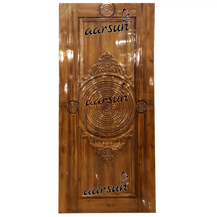 Carved Single Panel Door Design 393-A
