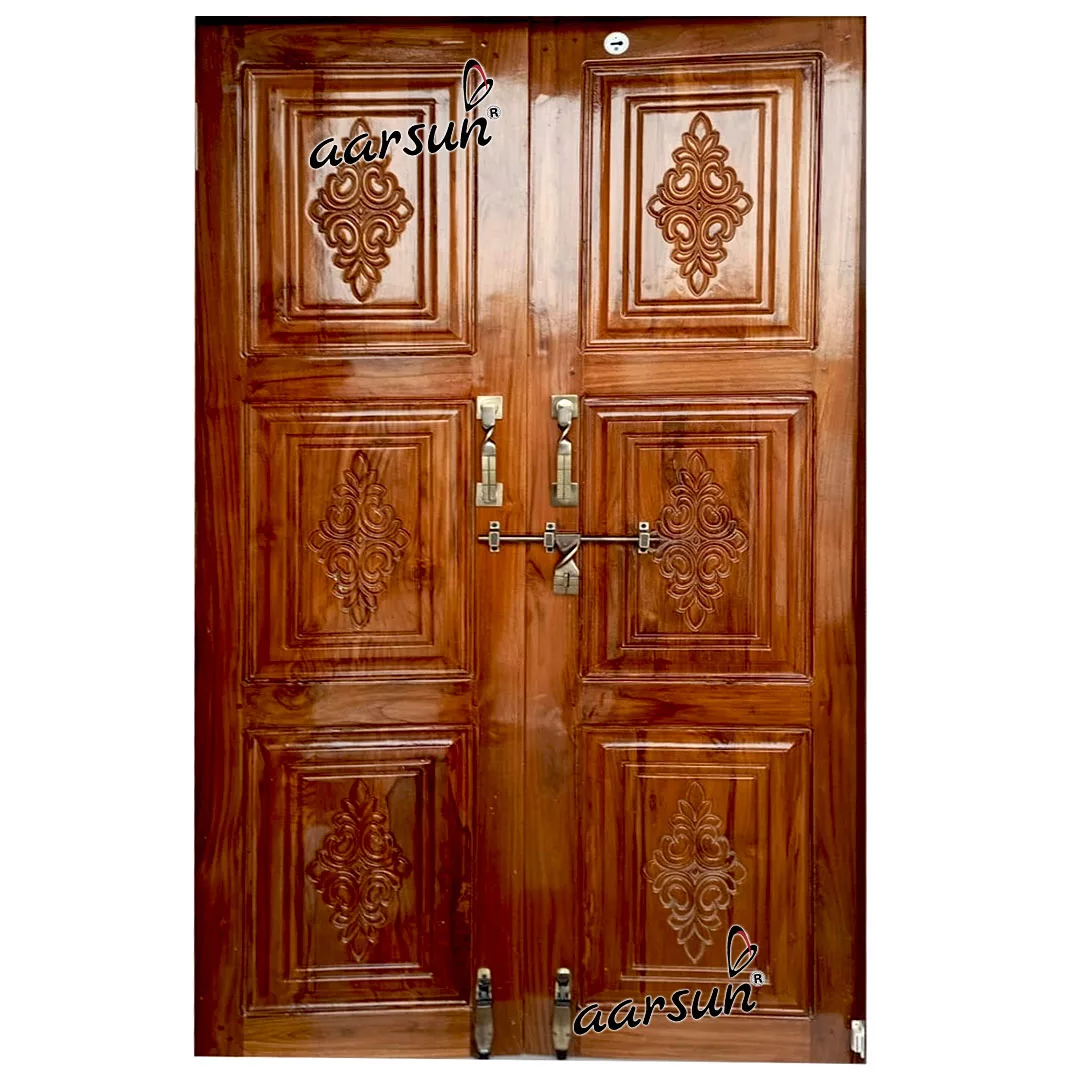 Decorative Brown Double Door
