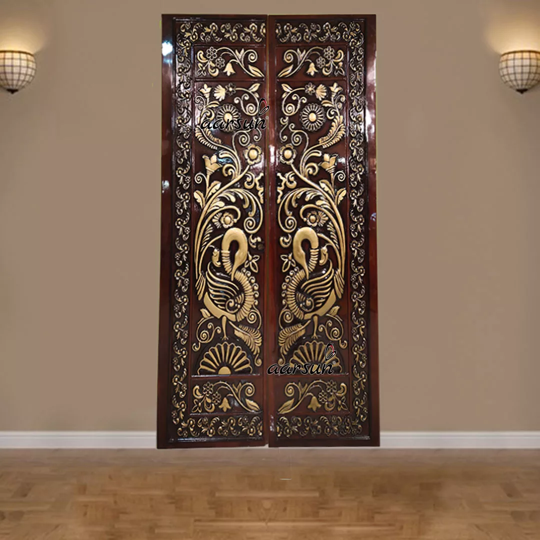 Designer Teak Wood Main Door view 5