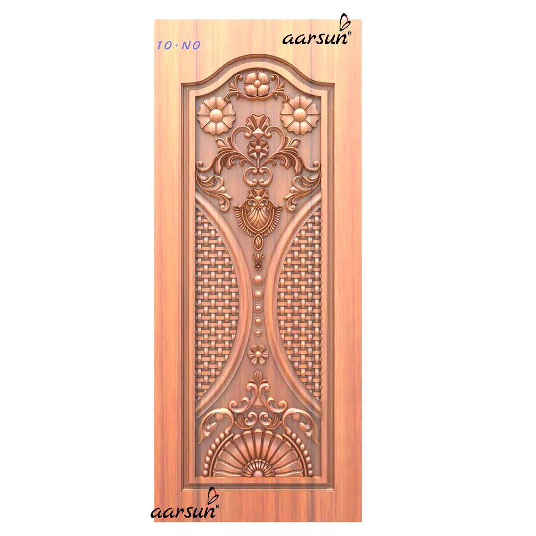 Floral Carved Door Design Single Panel