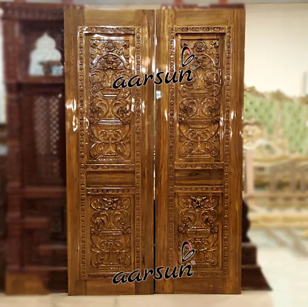 Fully Carved Double Panel Door 393-B
