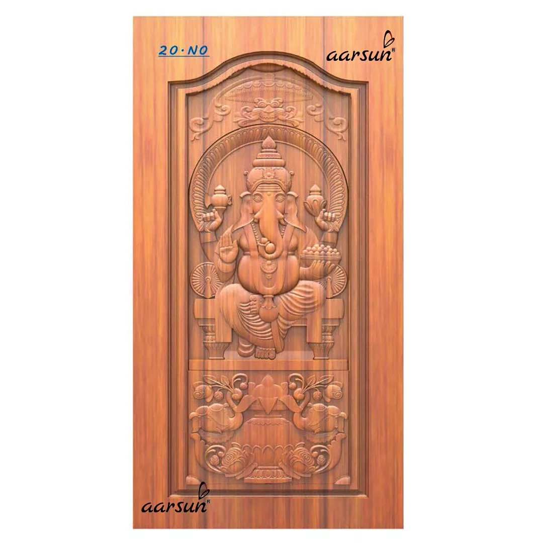 Ganesh Ji Carved Door