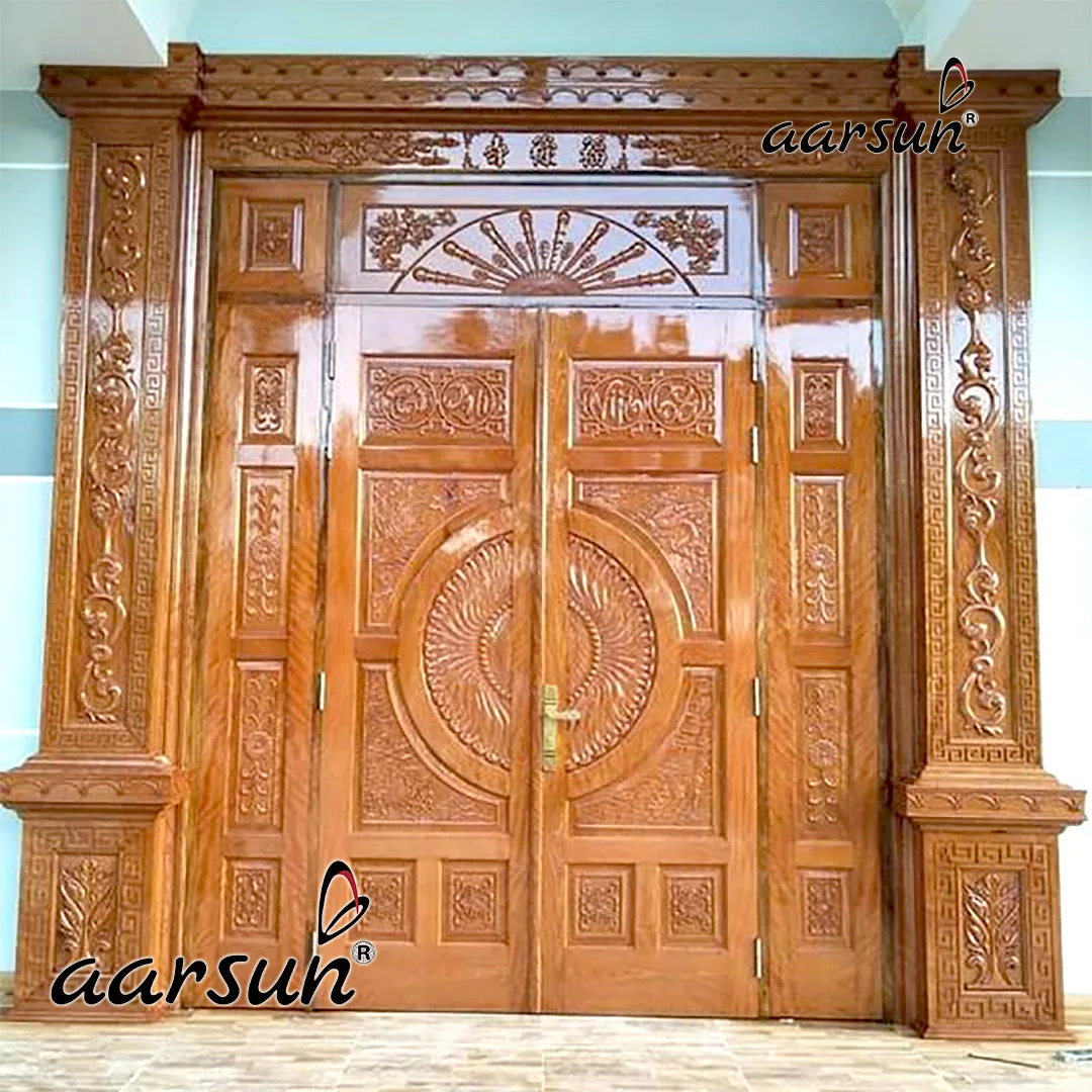 Indian Main Door design Solid Teak Wood