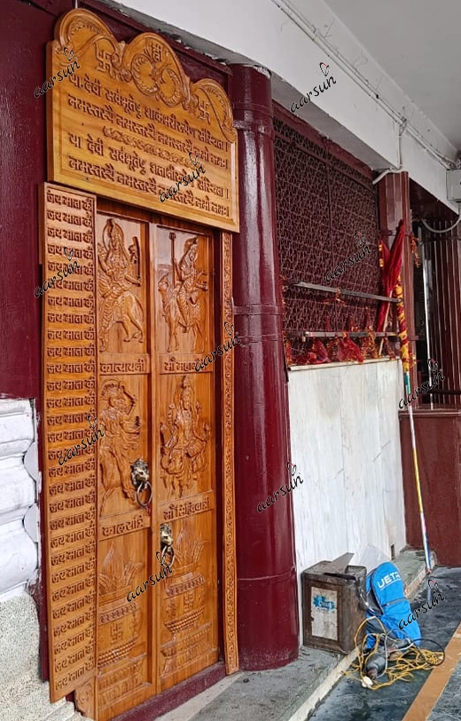 Maa Nav Durga Ji Door Design for Mandir view 5