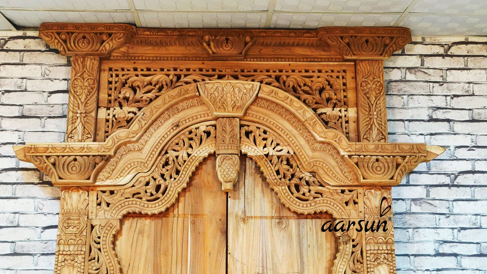 Main Door in Teak Wood, Double Door, Living Room Door view 4