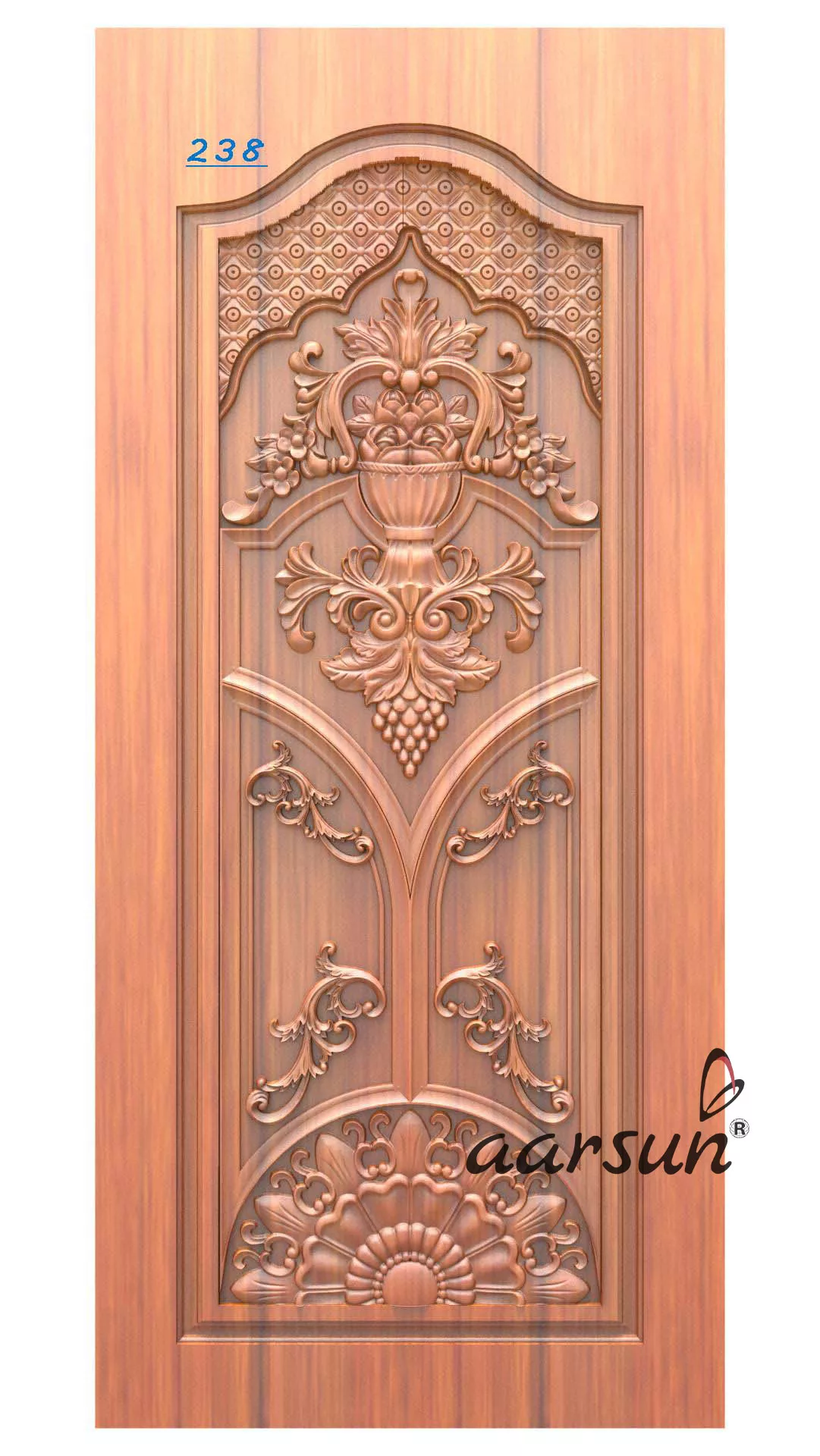 STL Files Wooden Door | CNC | Free Download view 3