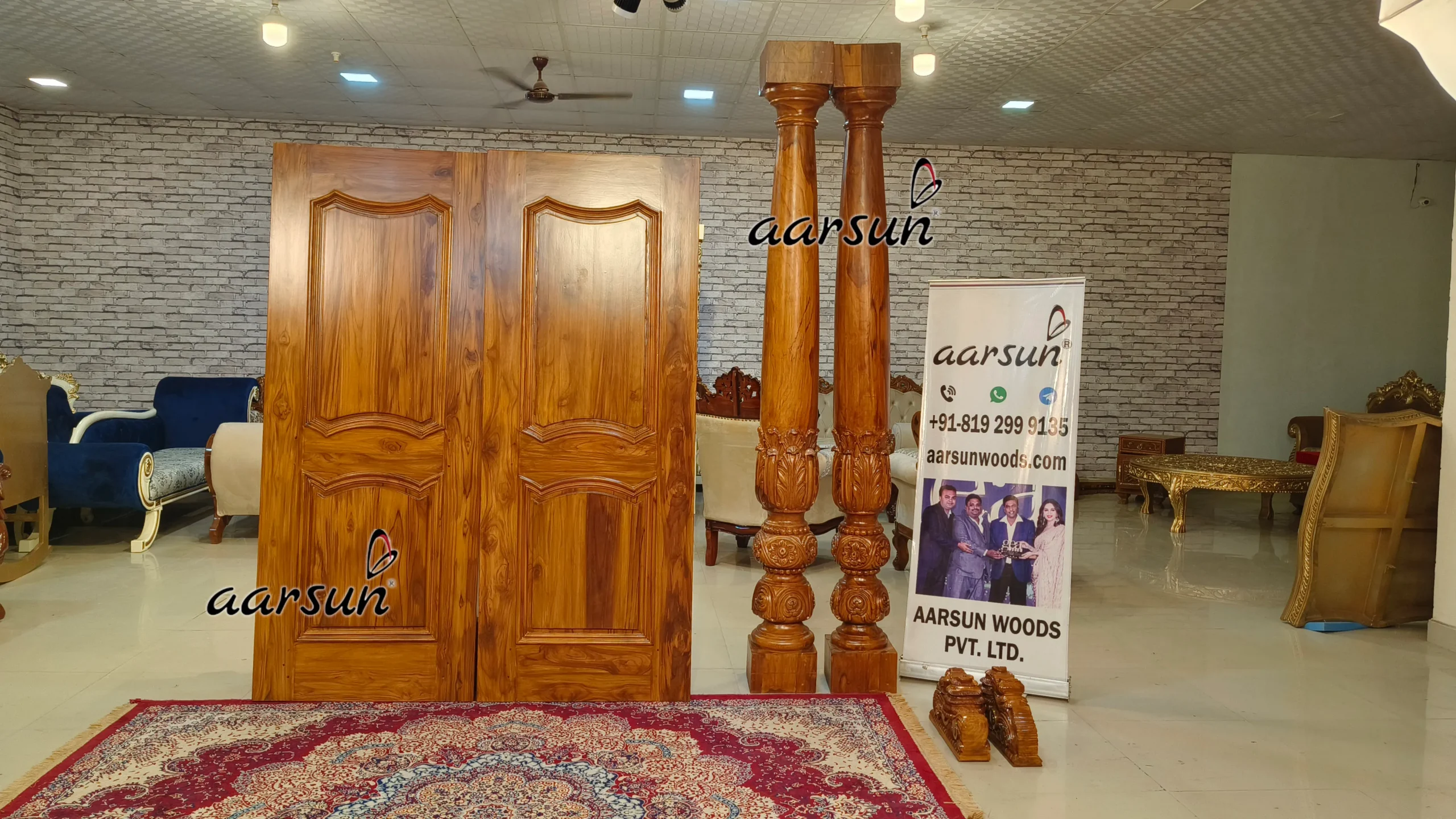 Teak Wooden Door Designs Online view 4