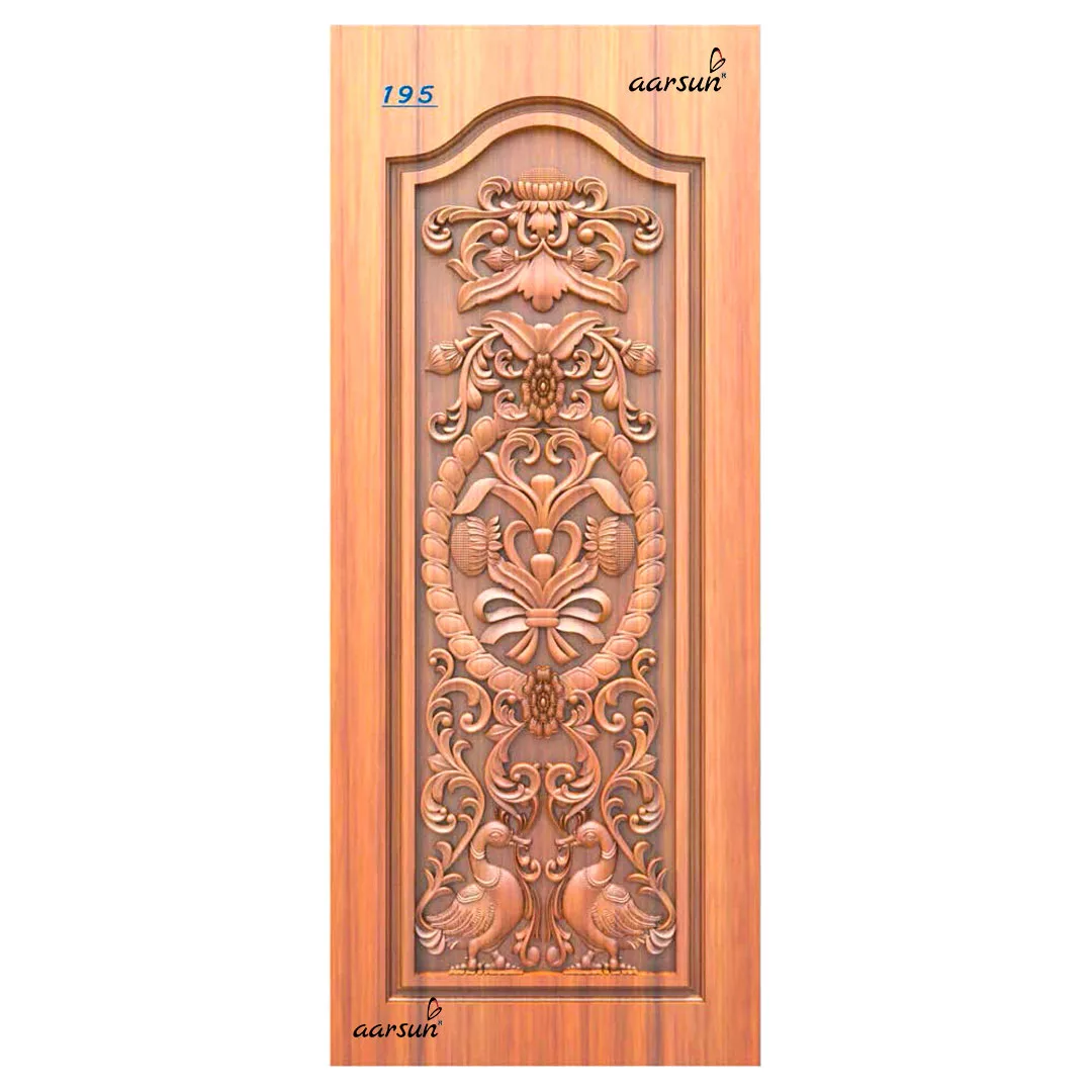 Wooden Door with Floral Work and