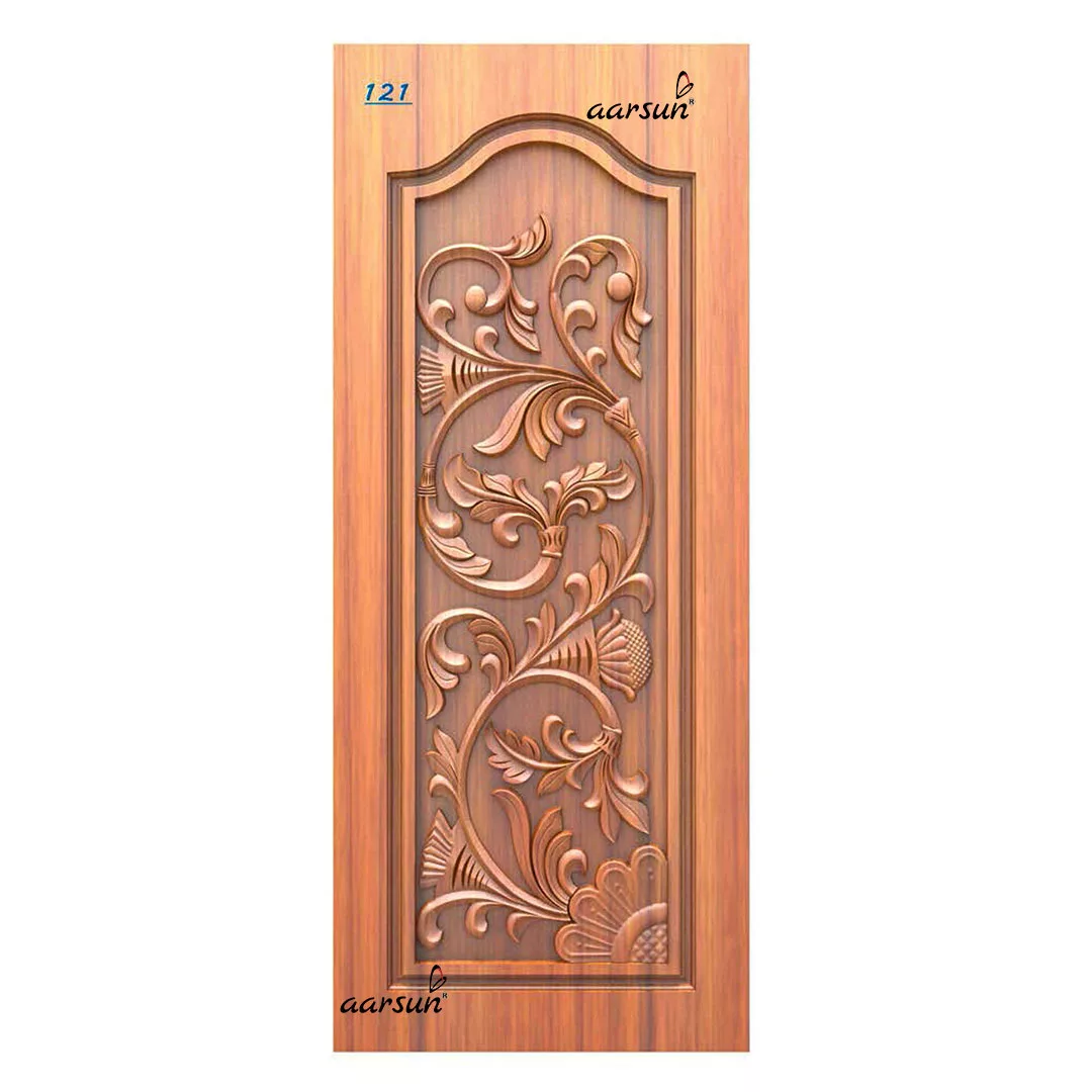 Wooden Door with Flowers &