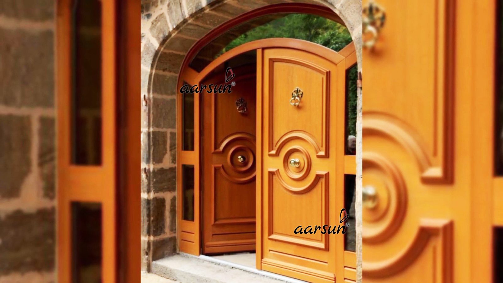 Wooden Double Door for Bungalow
